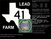 Tablet Screenshot of 41leadfarm.com